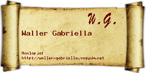 Waller Gabriella névjegykártya