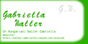 gabriella waller business card